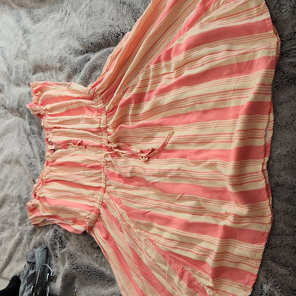 Torrid Pink striped Skater Dress size 1